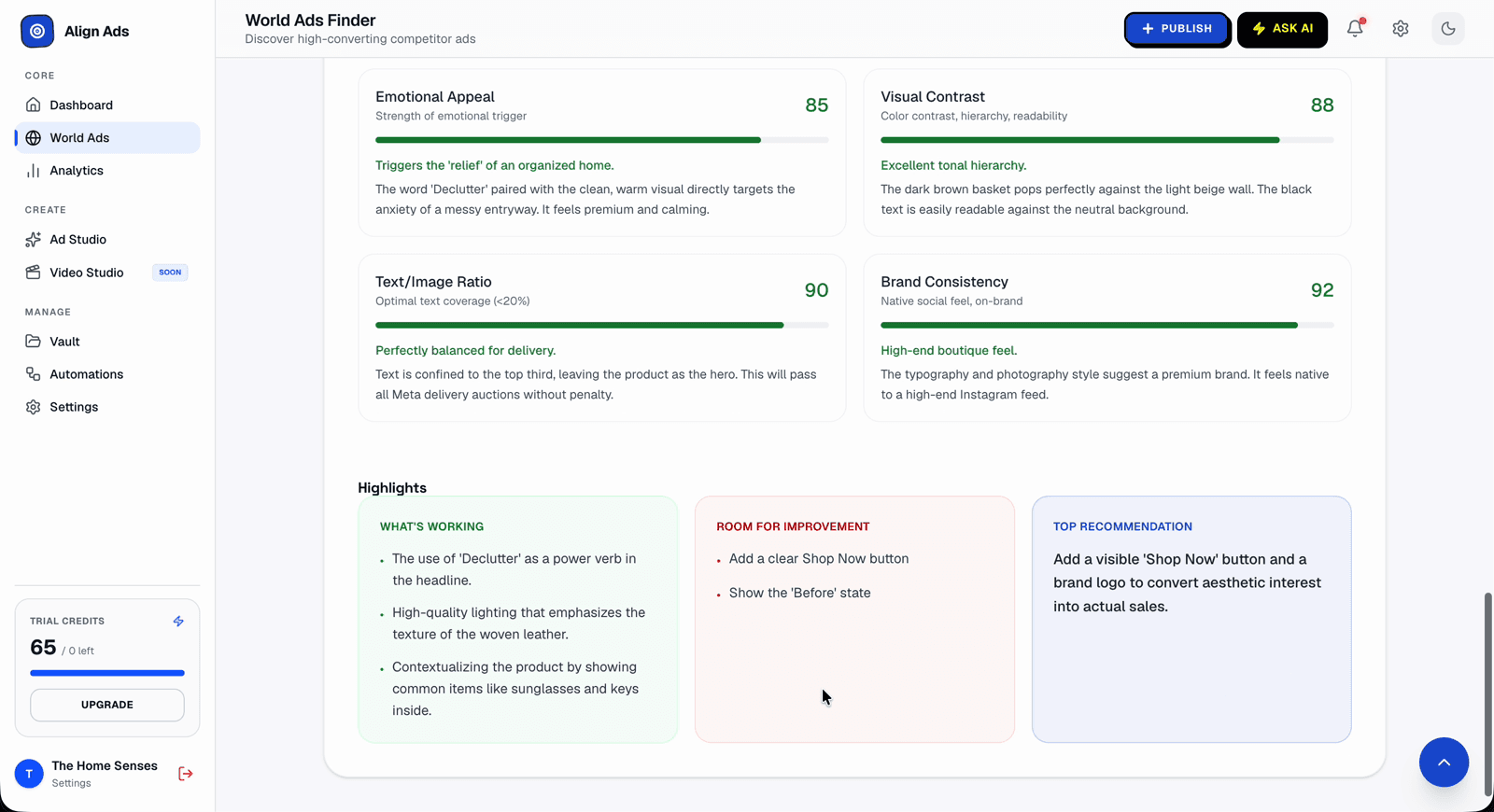 True ROAS dashboard